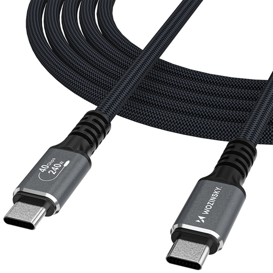 USB-C Data and Charging Cable - USB-C WZK WPS-UY42S, 240W, 2m, Black