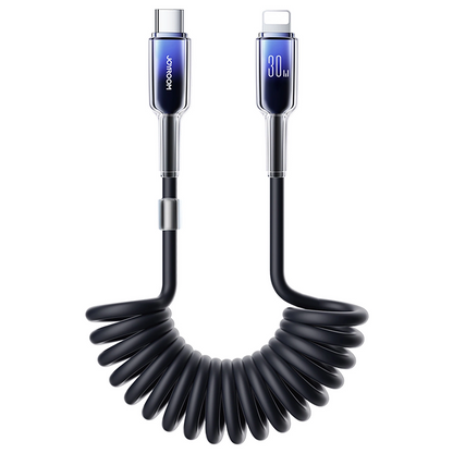USB-C - Lightning Lade- und Datenkabel Joyroom S-A43 Crystal, 30W, 1,5m, Schwarz