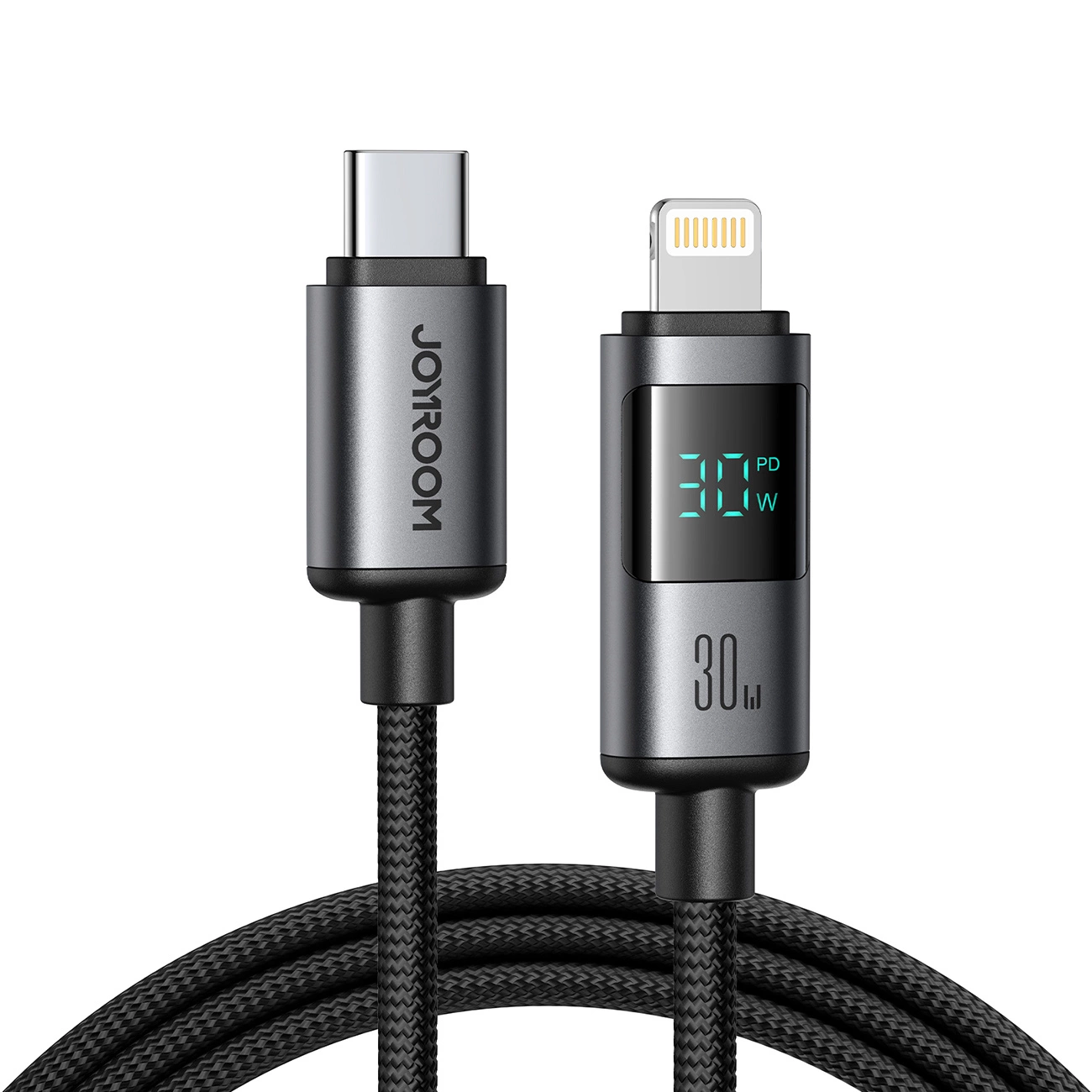 USB-C - Lightning Lade- und Datenkabel Joyroom S-A16 Pro Prism Display, 30W, 1,2m, Schwarz