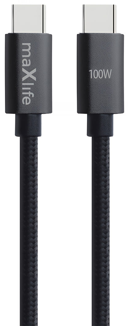 Cavo Dati e Ricarica USB-C - USB-C MaXlife MXUC-12, 100W, 1m, Nero