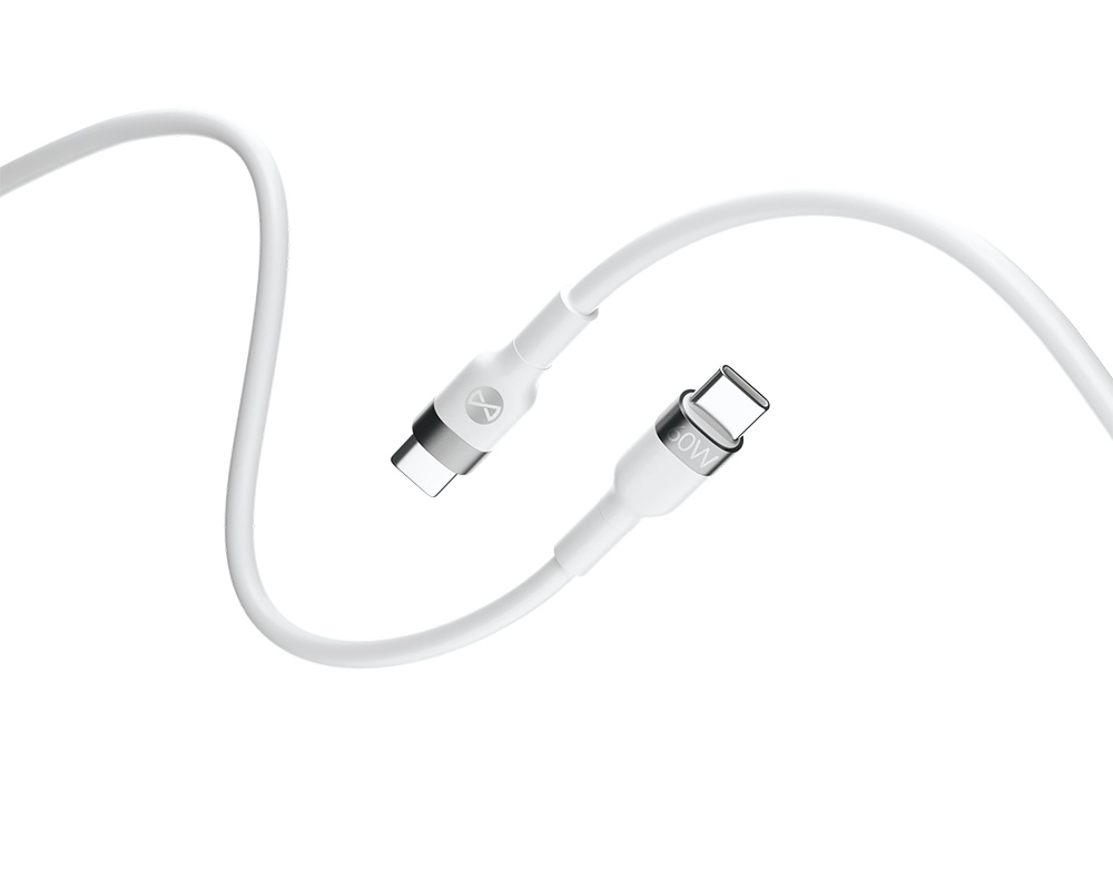USB-C Daten- und Ladekabel - USB-C Forever Flexible, 60W, 2m, Weiß