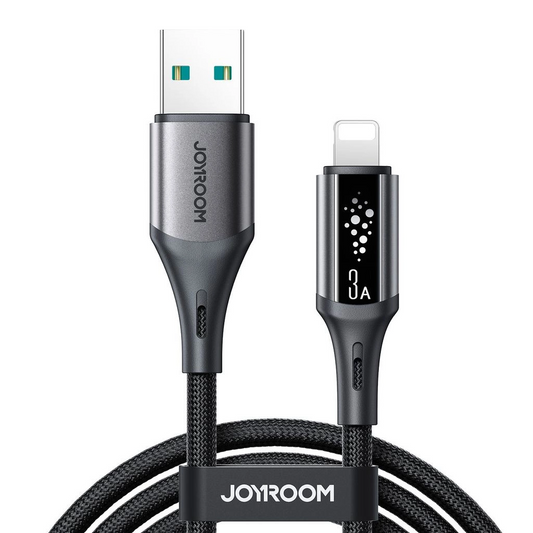 Câble de Données et de Charge USB-A - Lightning Joyroom S-A60 StarTalk, 18W, 1.2m, Noir