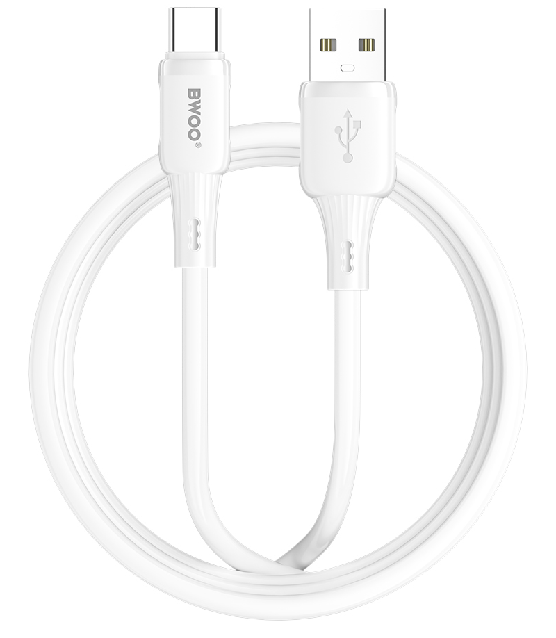 Daten- und Ladekabel USB-A - USB-C BWOO X329C, 18W, 1m, Weiß