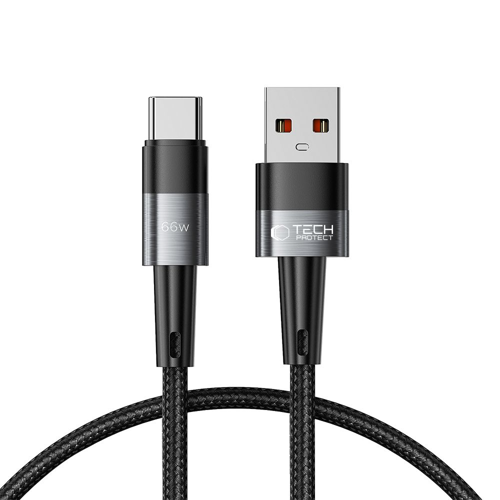 Câble de données et de charge USB-A - USB-C Tech-Protect Ultraboost, 66W, 0,5m, Gris