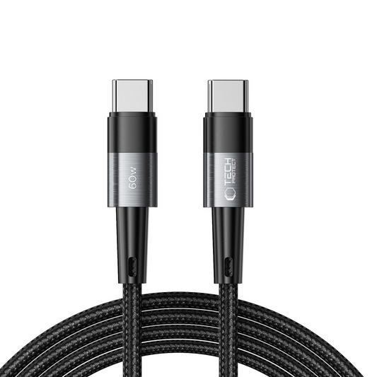Daten- und Ladekabel USB-C - USB-C Tech-Protect Ultraboost, 60W, 2m, Grau