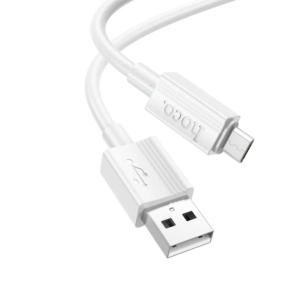 Câble de données et de charge USB-A - microUSB HOCO X107, 18W, 1m, Blanc