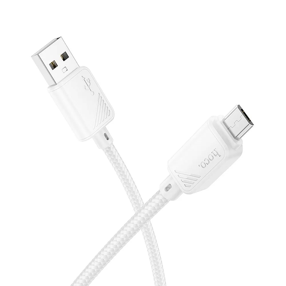 Câble de données et de charge USB-A - microUSB HOCO X113, 18W, 1m, Blanc