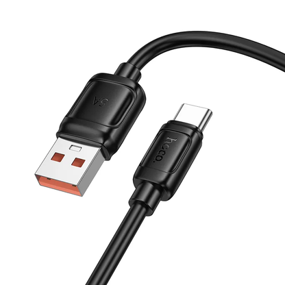 Câble de données et de charge USB-A - USB-C HOCO X115, 100W, 1m, Noir