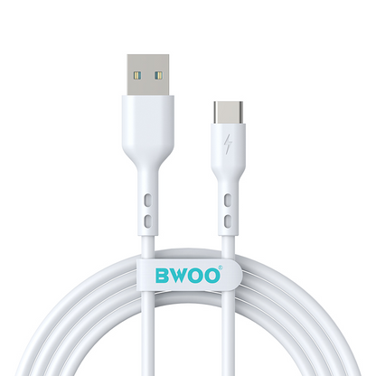 Daten- und Ladekabel USB-A - USB-C BWOO BO-X172C-2M, 15W, 2m, Weiß