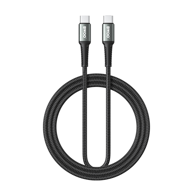Daten- und Ladekabel USB-C - USB-C BWOO BO-X288C-C, 60W, 1m, Schwarz