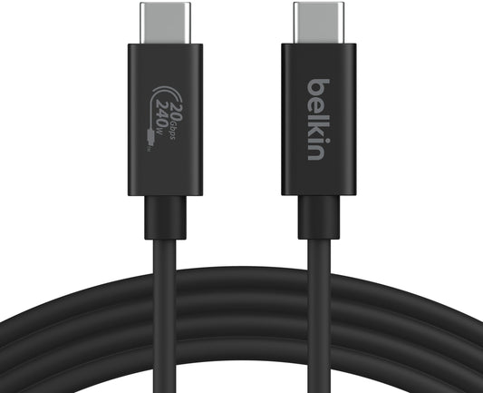 Daten- und Ladekabel USB-C - USB-C Belkin Connect, 240W, 2m, Schwarz INZ004bt2MBK