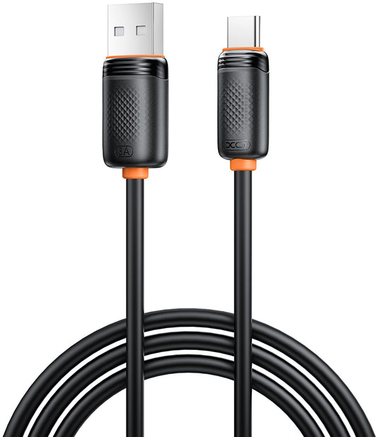 Câble de données et de charge USB-A - USB-C XO Design NB302, 18W, 1m, Noir