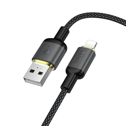 Câble de données et de charge USB-A - Lightning HOCO X128 Benefit, 12W, 1m, Noir