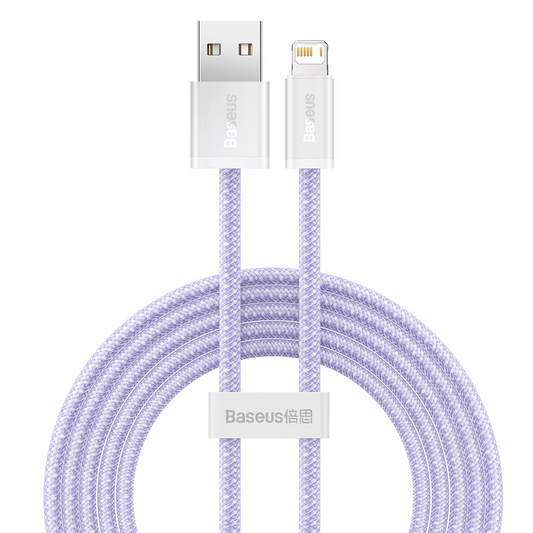 Cavo Dati e Ricarica USB-A - Lightning Baseus Dynamic Series, 18W, 2m, Viola CALD000505