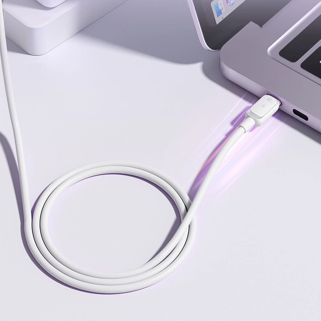 Câble de Données et de Charge USB-C - USB-C Joyroom S-A14, 60W, 1.2m, Blanc
