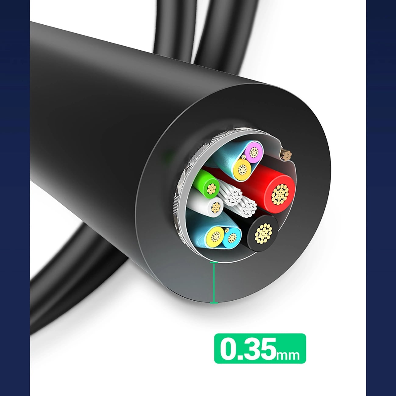 Cavo Dati e Ricarica USB-A - USB-C UGREEN US184, 18W, 0.5m, Nero