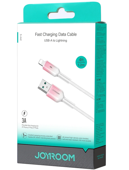 Daten- und Ladekabel USB-A - Lightning Joyroom S-A42, 18W, 1,2m, Weiß