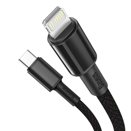 Cavo Dati e Ricarica USB-C - Lightning Baseus High Density Intrecciato, 20W, 2m, Nero CATLGD-A01