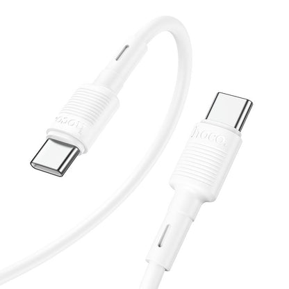 Câble de Données et de Charge USB-C - USB-C HOCO X83 Victory, 60W, 1m, Blanc