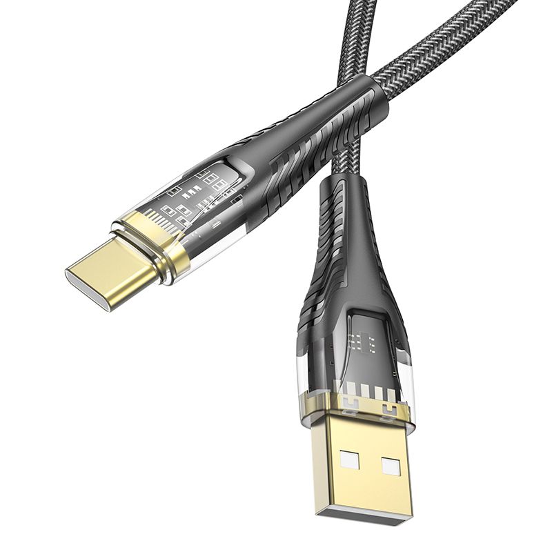 Daten- und Ladekabel USB-A - USB-C HOCO U121, 18W, 1.2m, Schwarz