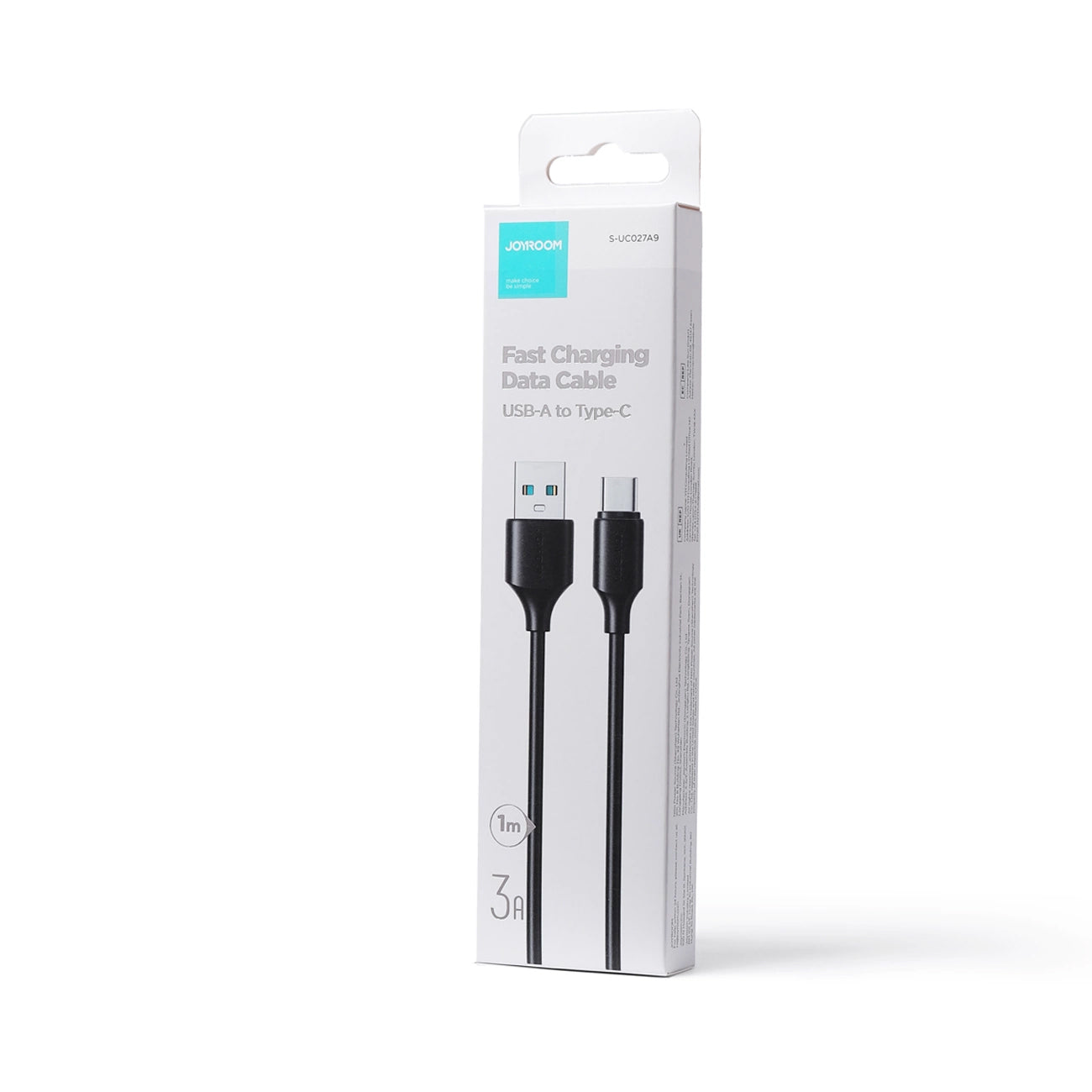 Câble de Données et de Charge USB-A - USB-C Joyroom S-UC027A9, 20W, 1m, Noir