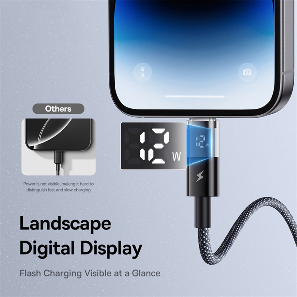 Câble de Données et de Charge USB-A - Lightning Baseus Display 2, 18W, 1m, Noir P10382700121-00