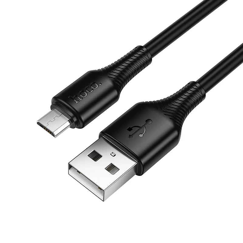 Daten- und Ladekabel USB-A - microUSB HOCO X120, 18W, 1m, Schwarz