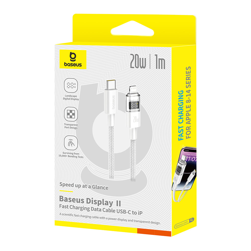 USB-C to USB-C Data and Charging Cable Baseus Display 2, 100W, 1m, White P10382702211-00