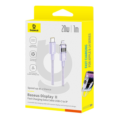 Câble de Données et de Charge USB-C - USB-C Baseus Display 2, 100W, 1m, Violet P10382702511-00