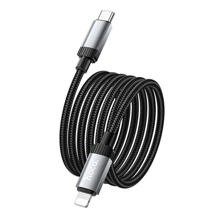 Câble de données et de charge USB-C - Lightning HOCO X117, 27W, 1m, Noir