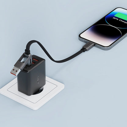 Cavo Dati e Ricarica USB-C - USB-A / USB-C Acefast C13-05, 60W, 0.2m, Nero