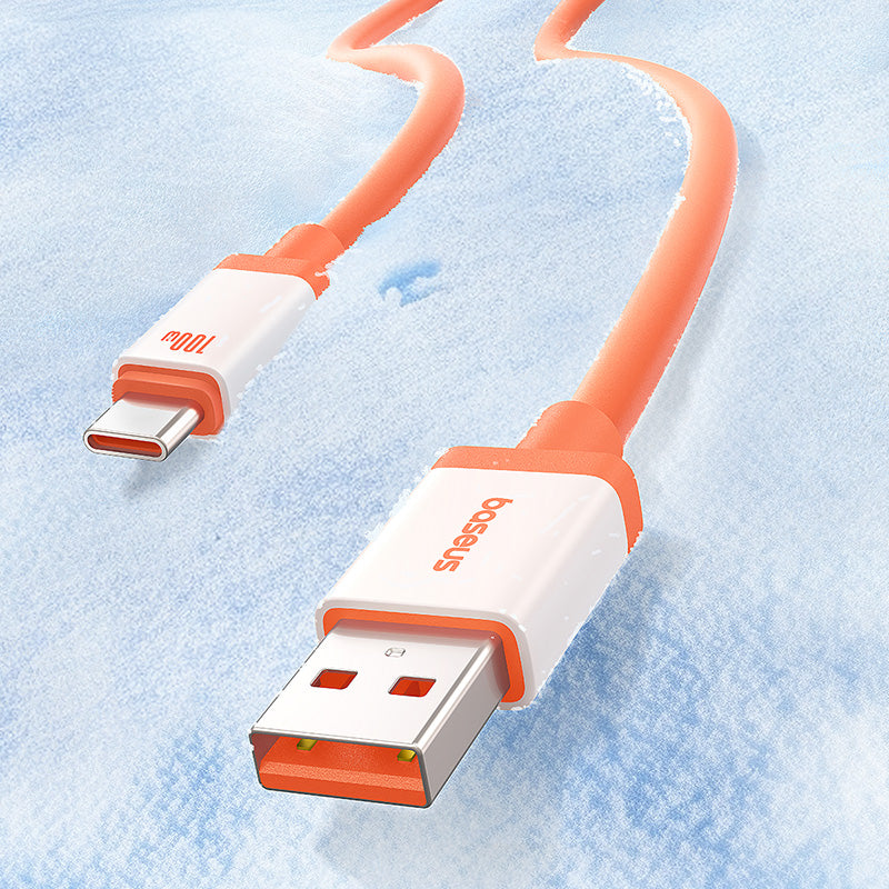 Câble de Données et de Charge USB-A - USB-C Baseus Zero Degree Series, 100W, 2m, Rouge