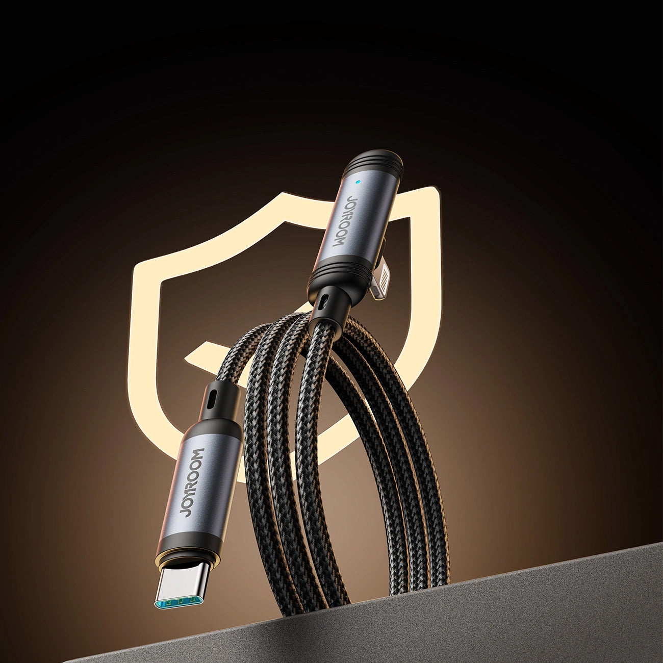 Câble de Données et de Charge USB-C - Lightning Joyroom S-A56 EnjoyX Angled, 30W, 1.2m, Noir