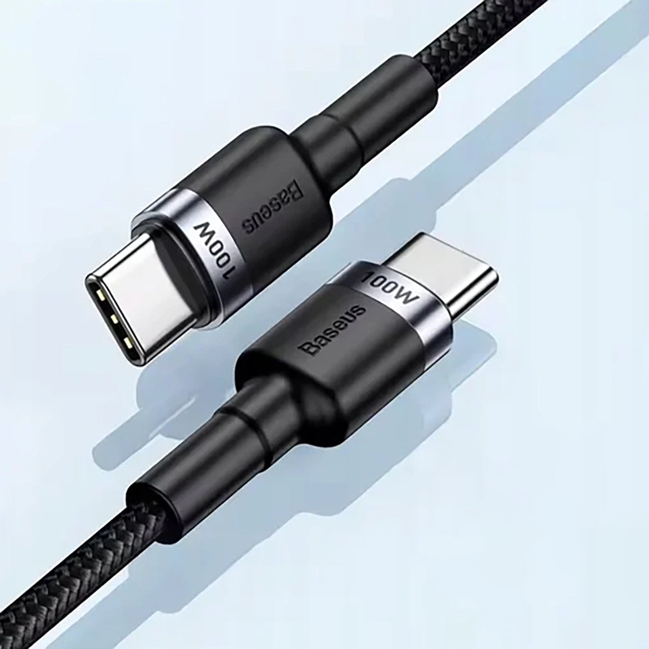 Câble de Données et de Charge USB-C - USB-C Baseus Cafule, 100W, 2m, Gris CATKLF-BLG1