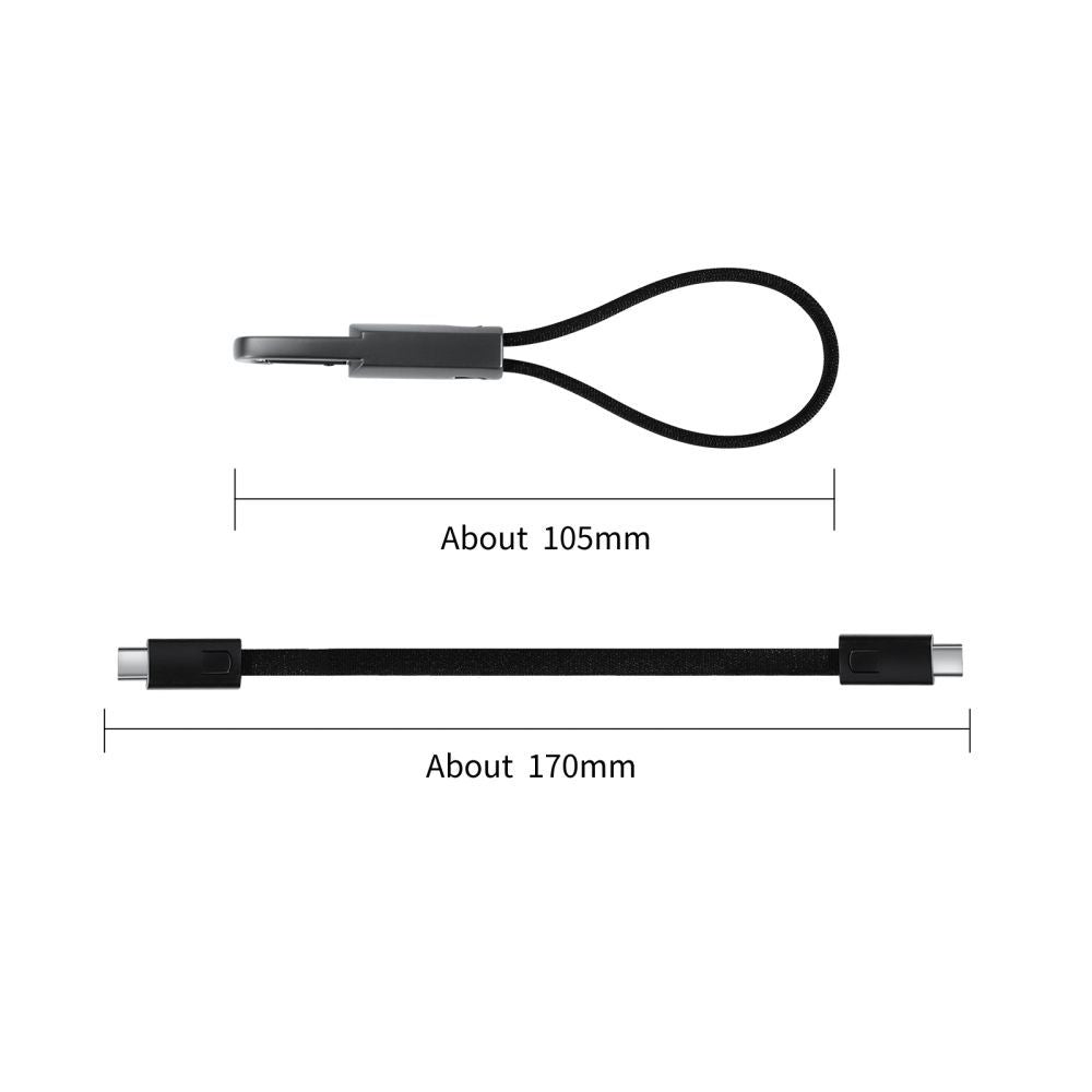 Cavo Dati e Ricarica USB-C - USB-C Tech-Protect Ultraboost DNA Portachiavi, 60W, 0.17m, Grigio
