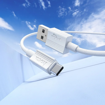 Câble de Données et de Charge USB-A - USB-C HOCO X107, 18W, 1m, Blanc