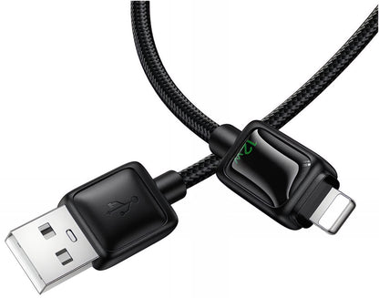 USB-A to Lightning Data and Charging Cable HOCO U146, 12W, 1.2m, Black