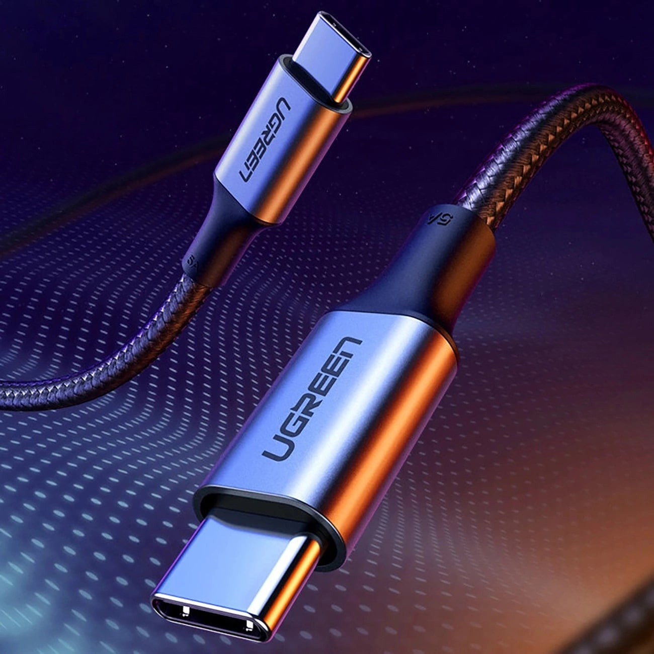 Câble de Données et de Charge USB-C - USB-C UGREEN US316, 100W, 3m, Gris