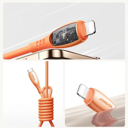 Daten- und Ladekabel USB-C - Lightning Joyroom S-A59 Vibrant, 30W, 1.2m, Orange