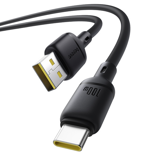 Daten- und Ladekabel USB-A - USB-C Baseus Silky, 100W, 1m, Schwarz P10377703113-00