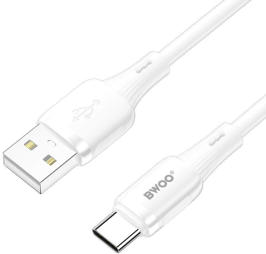 Daten- und Ladekabel USB-A - USB-C BWOO X329C, 18W, 1m, Weiß