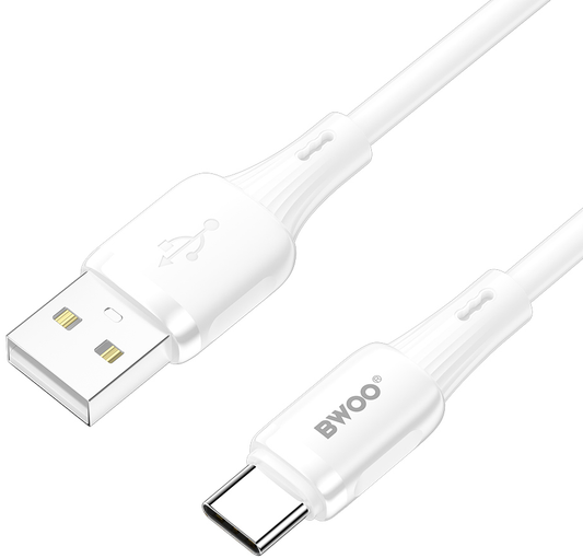 Daten- und Ladekabel USB-A - USB-C BWOO X329C, 18W, 1m, Weiß