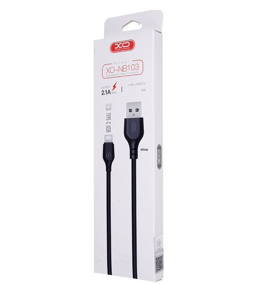 Câble de Données et de Charge USB-A - USB-C XO Design NB103, 18W, 2m, Noir