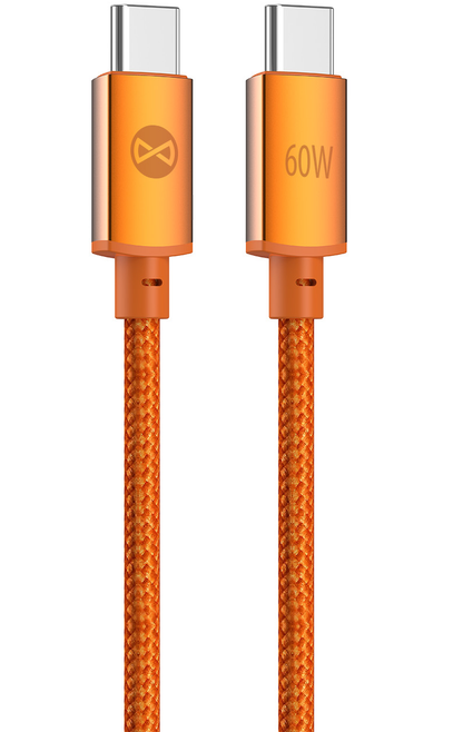 USB-C Daten- und Ladekabel - USB-C Forever Saffron, 60W, 1m, Orange