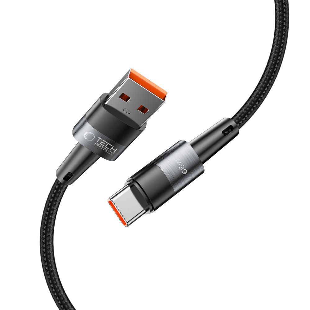 Câble de données et de charge USB-A - USB-C Tech-Protect Ultraboost, 66W, 0,5m, Gris