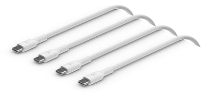 Câble de données et de charge USB-C - USB-C Belkin BoostCharge, 60W, 1m, lot de 2 pièces, blanc CAB003bt1MWH2PK
