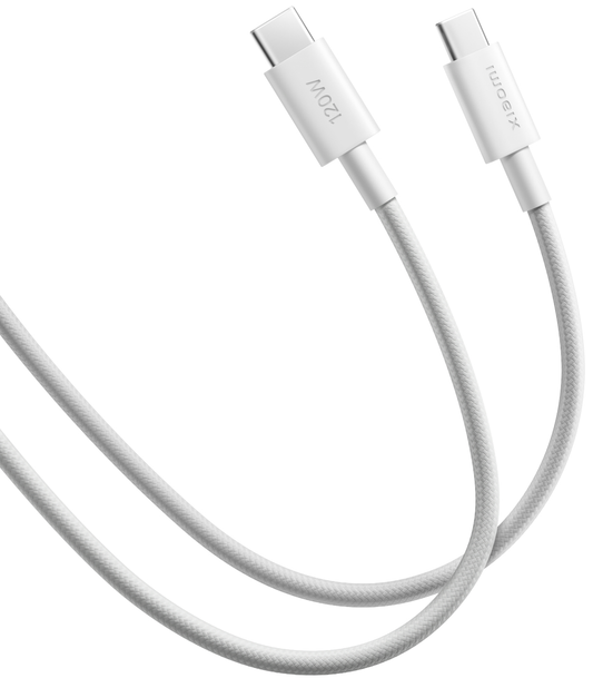 Câble de Données et de Charge USB-C - USB-C Xiaomi, 120W, 2m, Blanc BHR087AGL