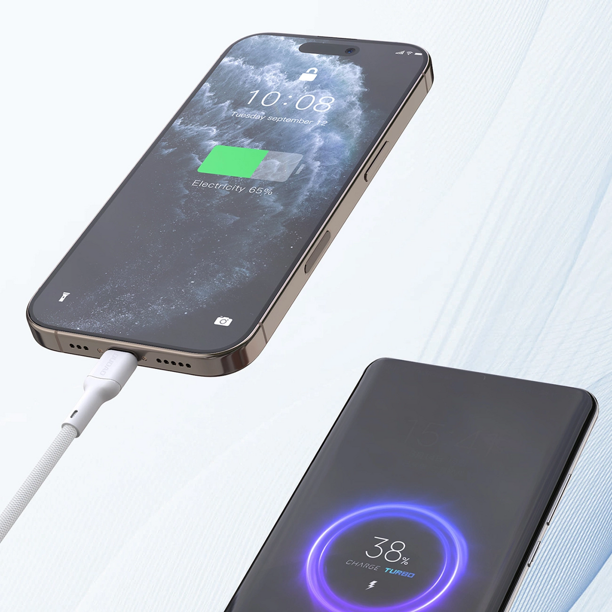 Daten- und Ladekabel USB-C - USB-C Dudao L9C Max, 240W, 1,2m, Weiß
