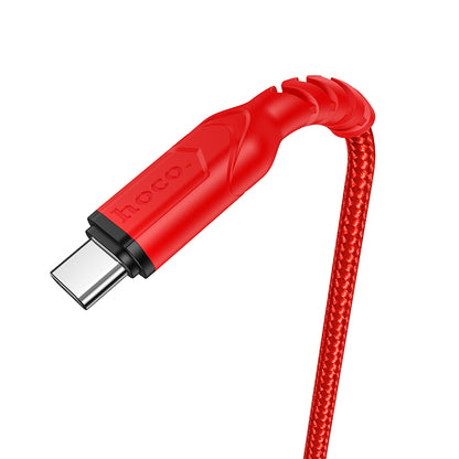 USB-A to USB-C Data and Charging Cable HOCO X59 Victory, 18W, 1m, Red