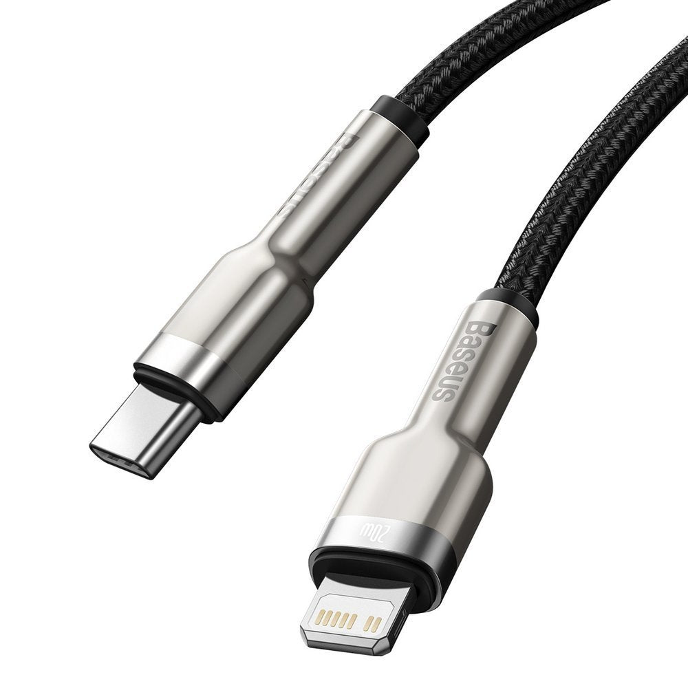 Cavo Dati e Ricarica USB-C - Lightning Baseus Cafule Metal Series, 20W, 2m, Nero CATLJK-B01